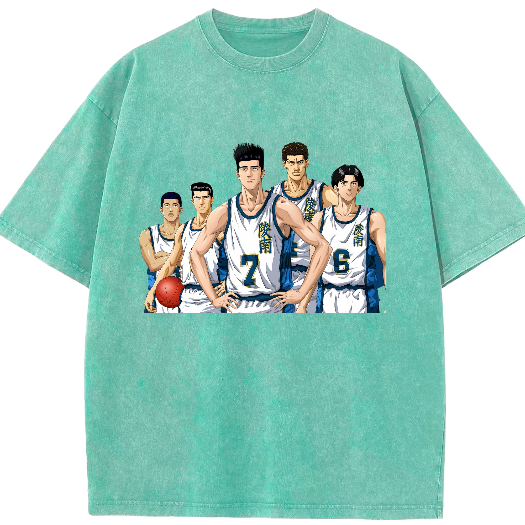 （画像用） SLAM DUNK／スラムダンク 綿100% ヴィンテージ風 半袖Tシャツ（フロントプリント）